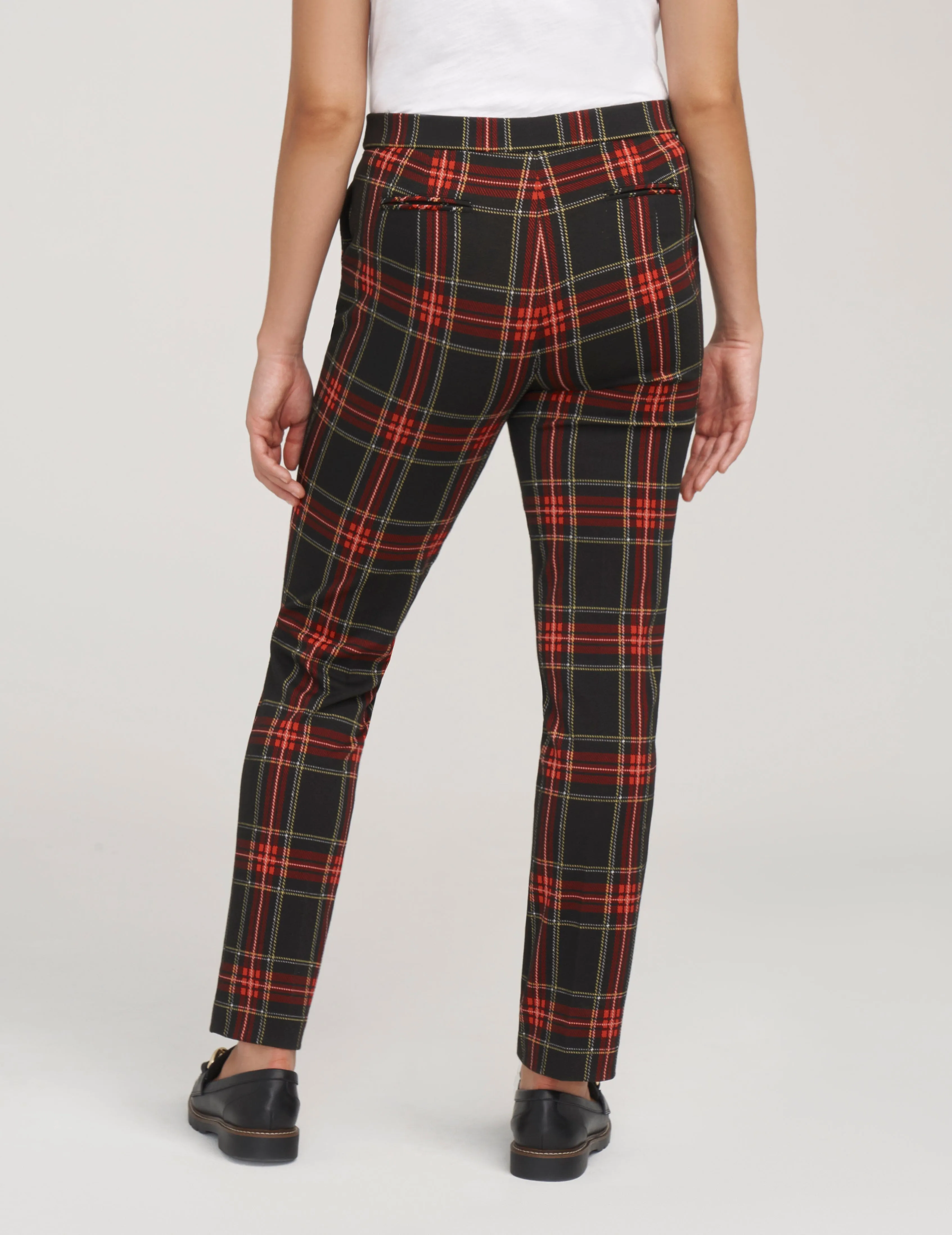 Plaid Slim Ankle Pant- Sale