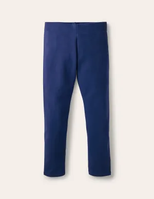 Plain Cosy Leggings-College Navy