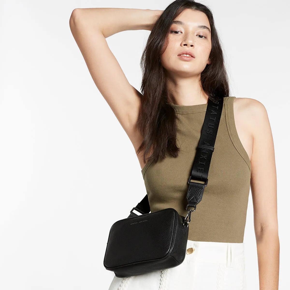 Plunder Bag With Webbed Strap - Black