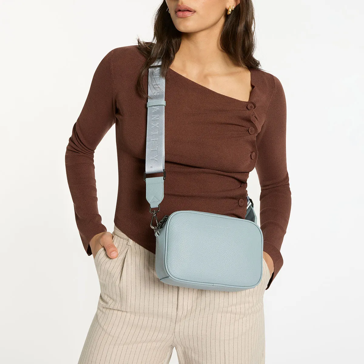 Plunder Bag With Webbed Strap - Powder Blue