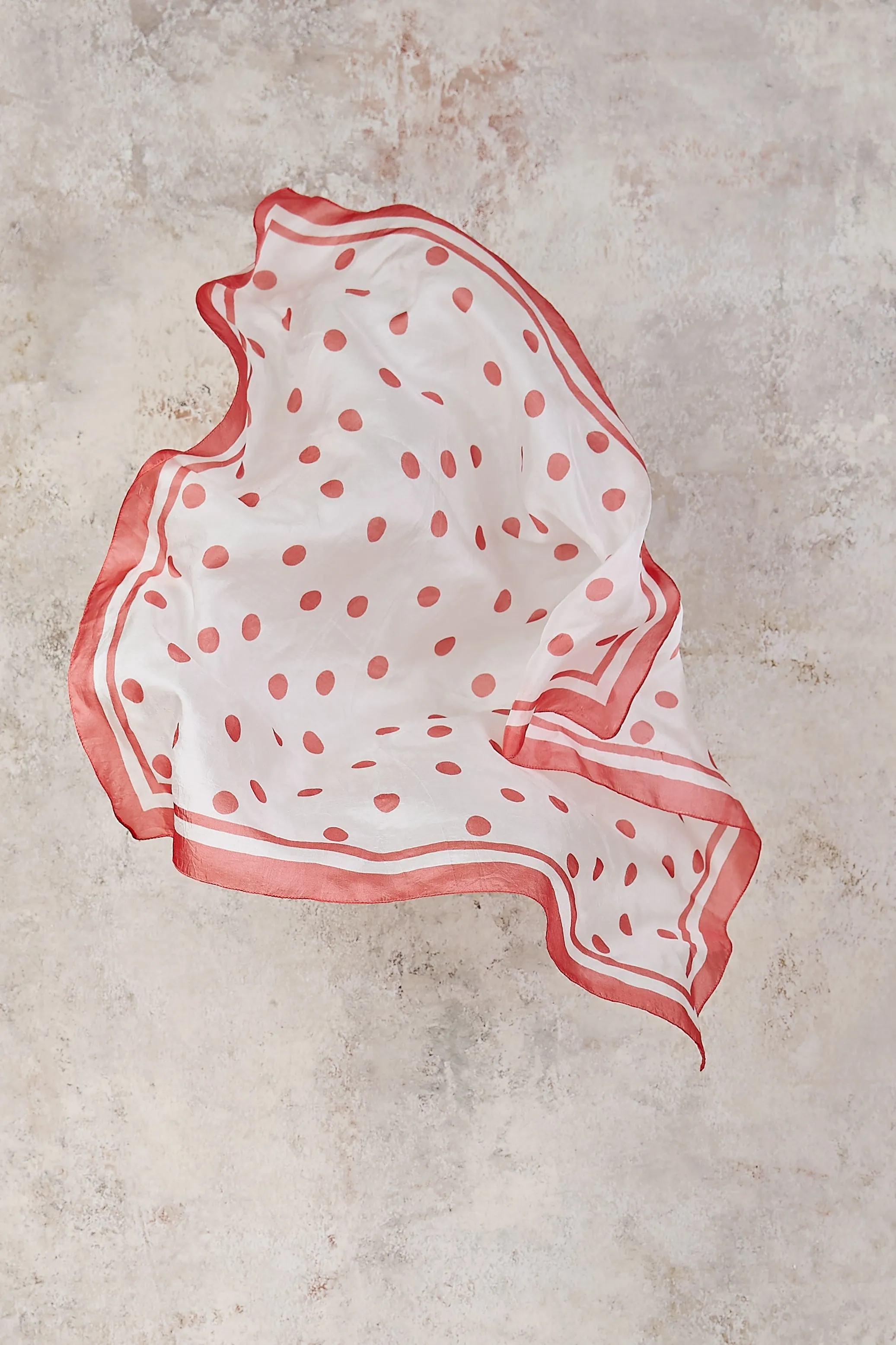 Polka Dot Silk Scarf - Multi