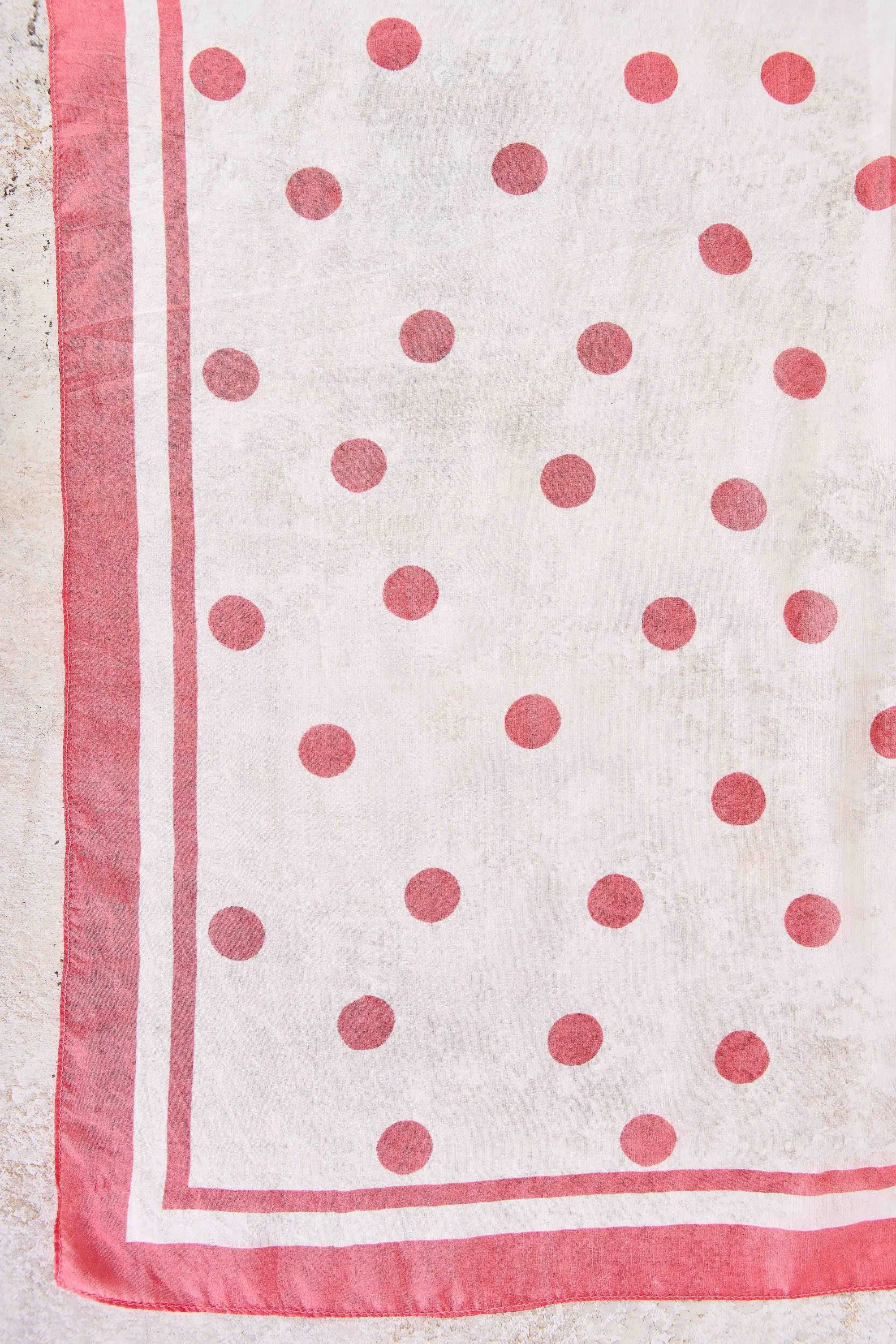 Polka Dot Silk Scarf - Multi