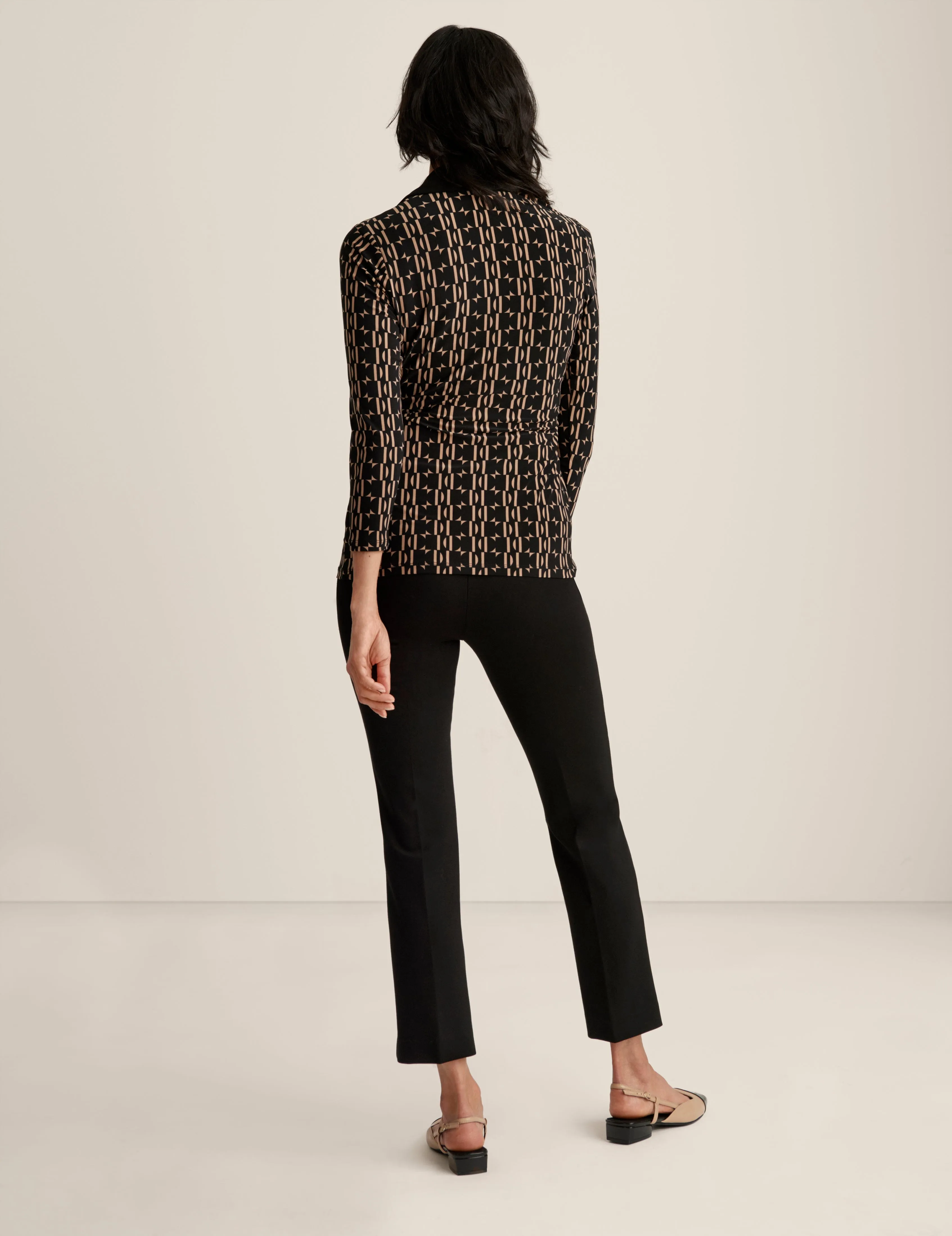 Printed Ity Wrap Top - Sale