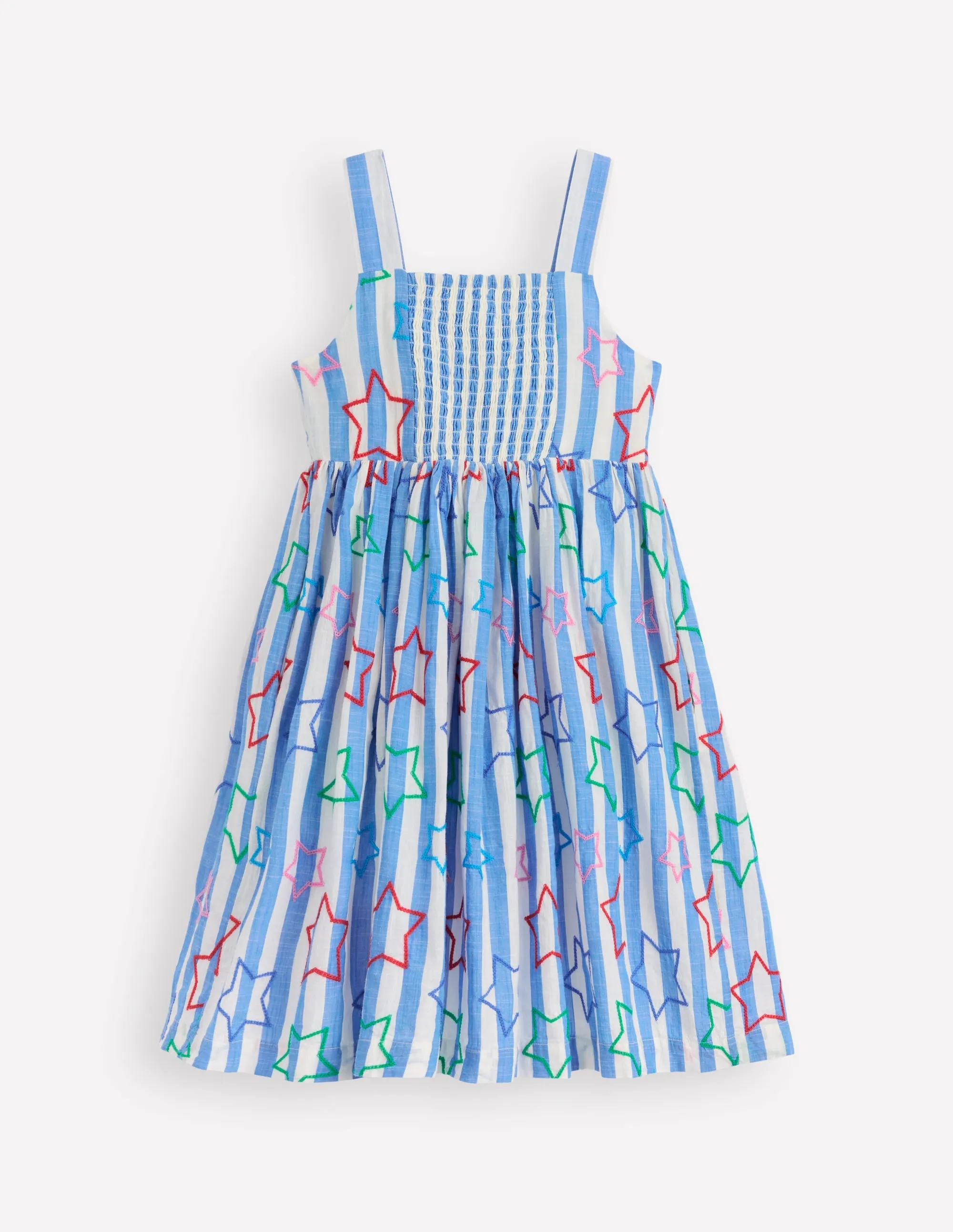 Remy Button Through Dress-Peacock Plume Blue Star