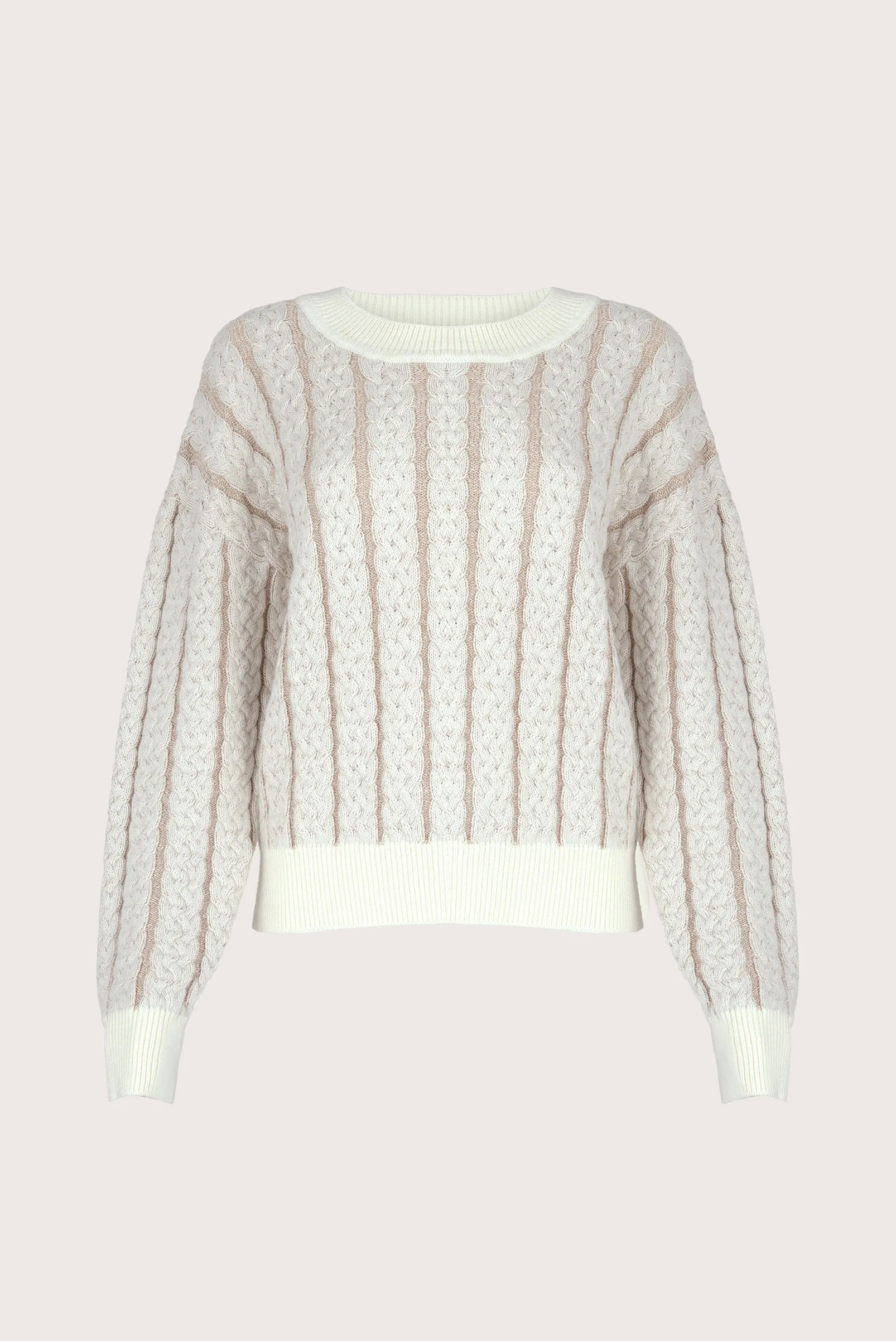Shiny Eights Sweater - White