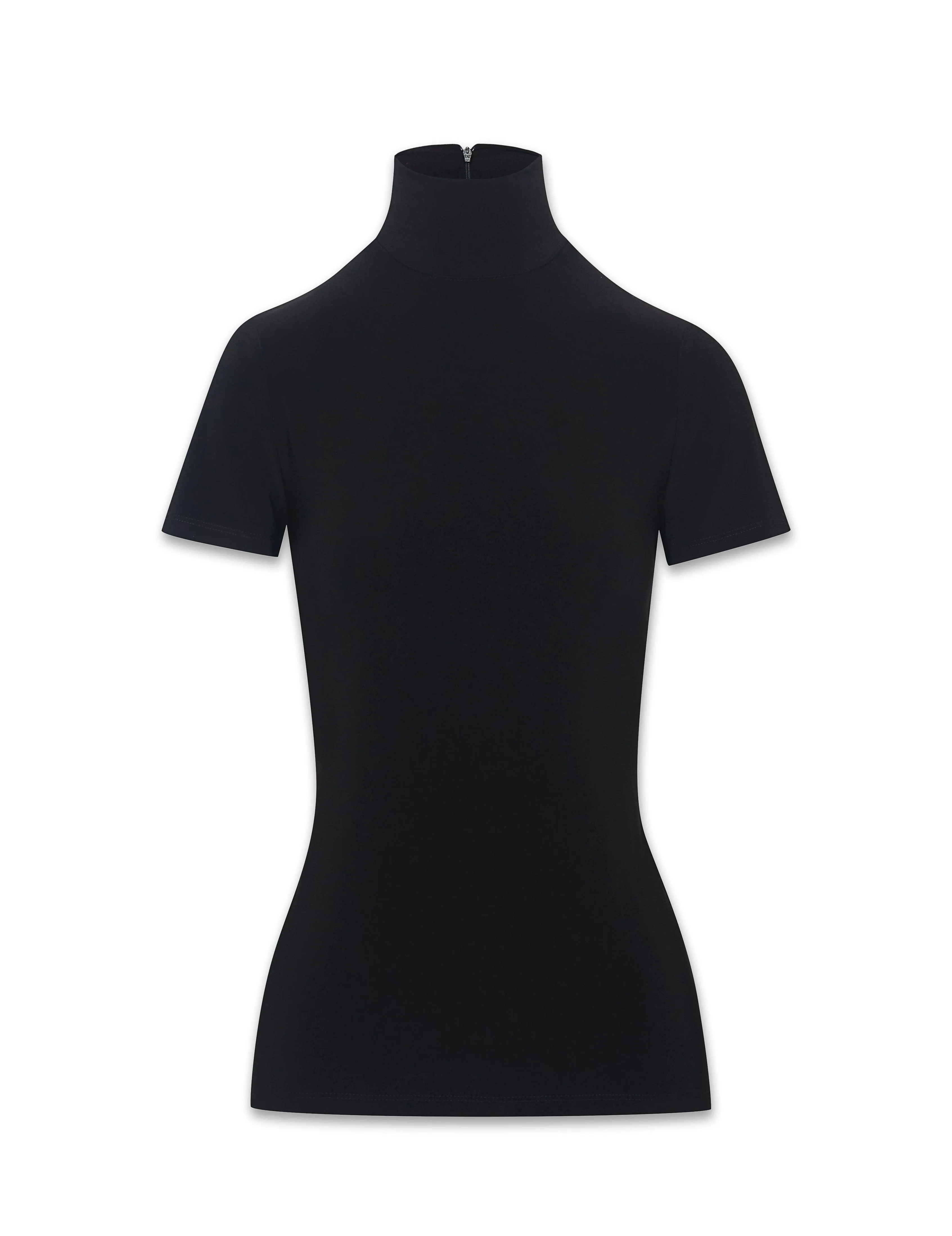 Short Sleeve Mock Neck Knit Top- Sale