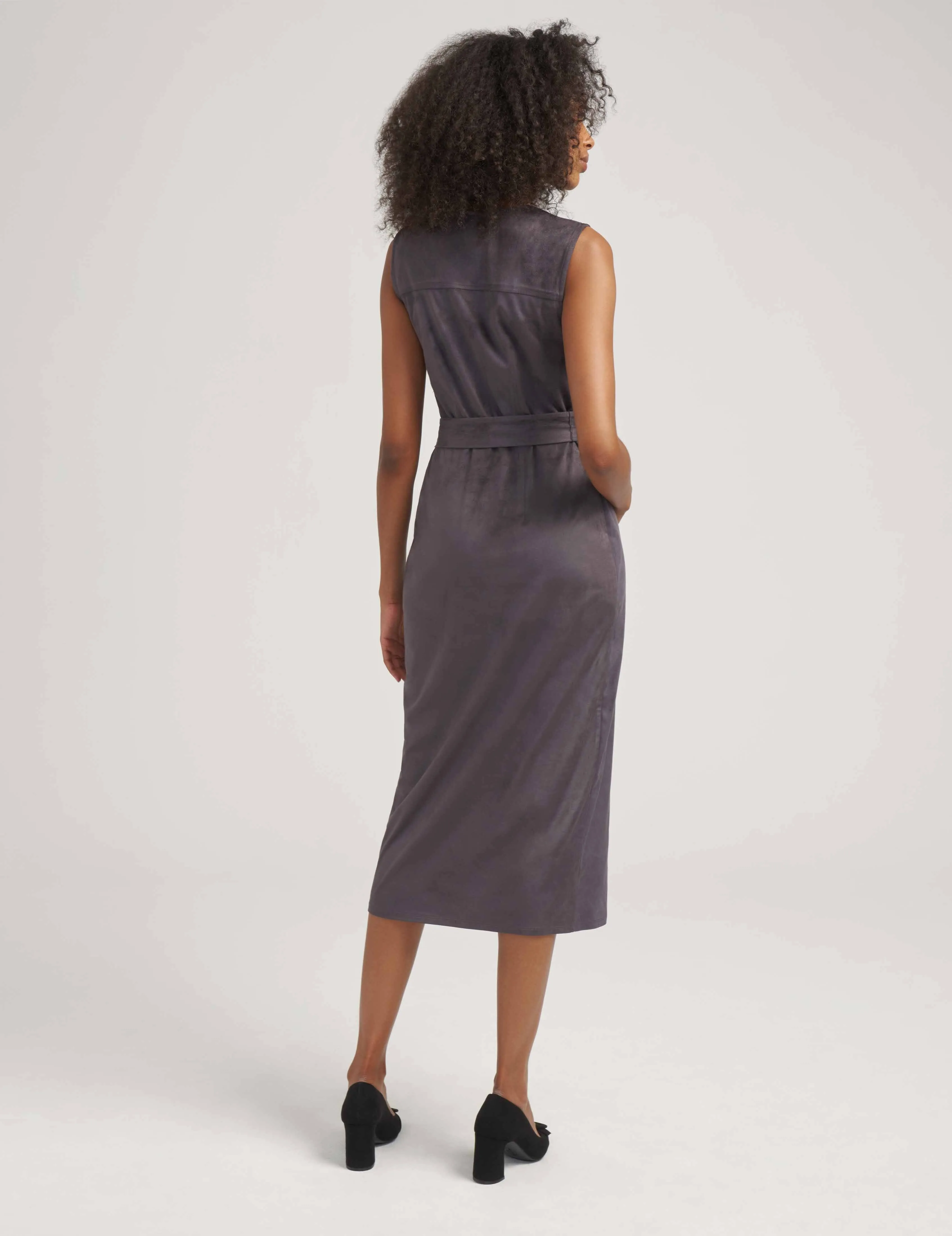 Sleeveless Faux Wrap Dress- Sale