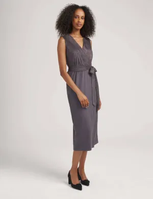 Sleeveless Faux Wrap Dress- Sale