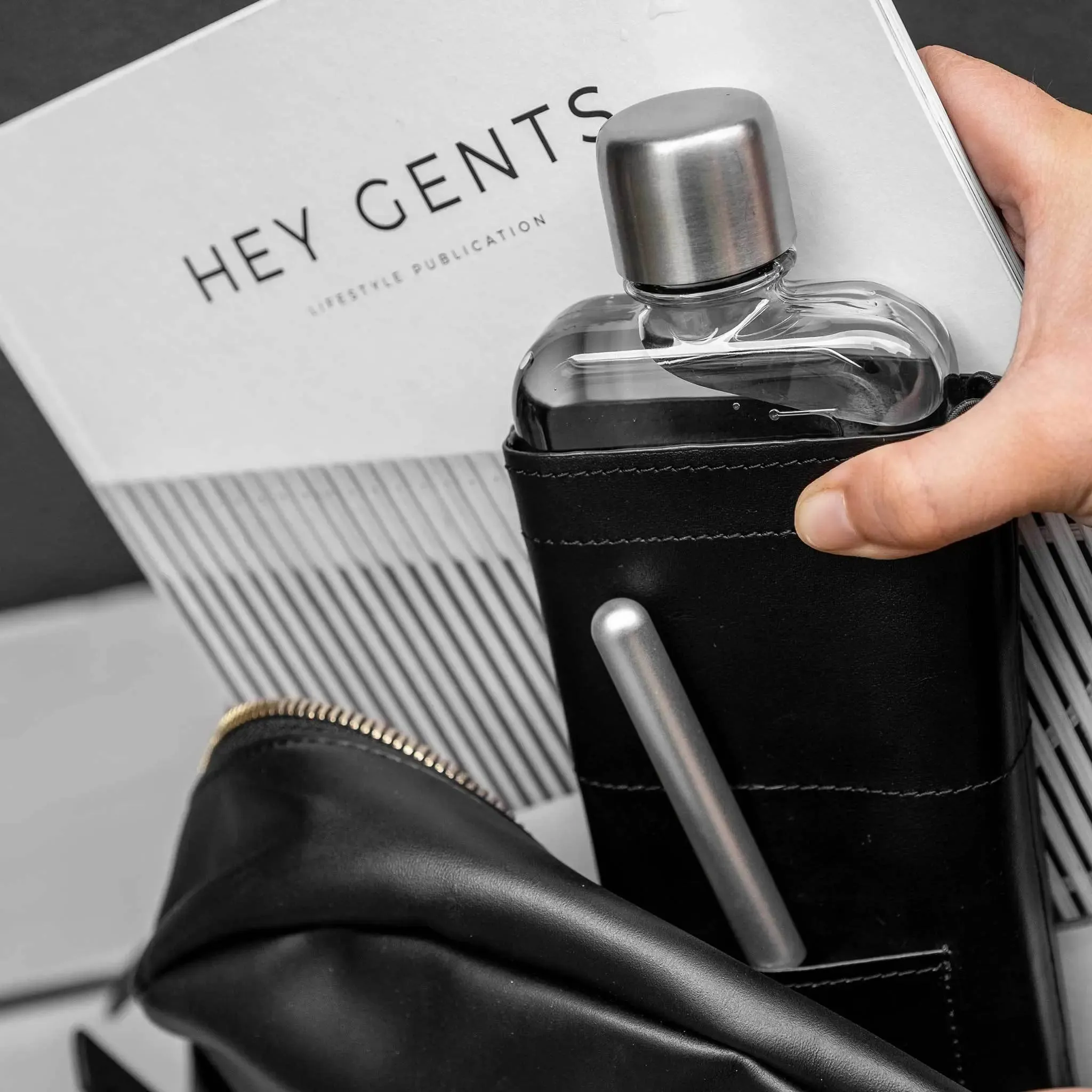Slim Memobottle Leather Sleeve