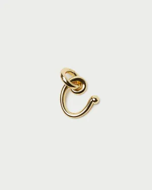 Small Gold Letter C Charm