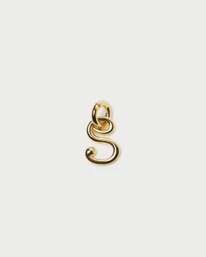 Small Gold Letter S Charm