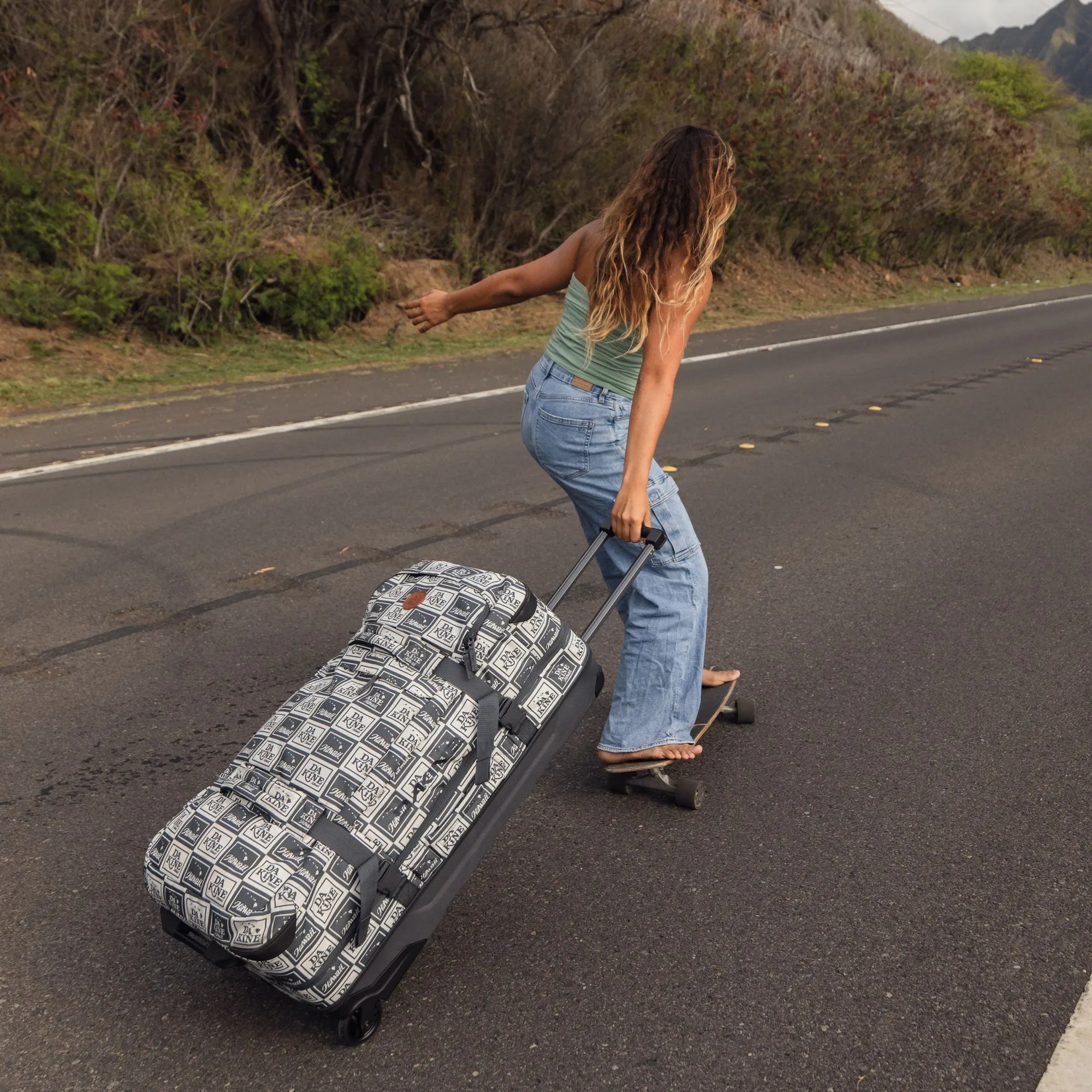 Split Roller Bag 110L Hawaii - Asphalt Checker