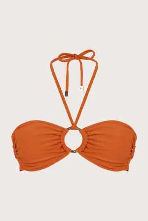 Strapless Bikini Top Fox Orange
