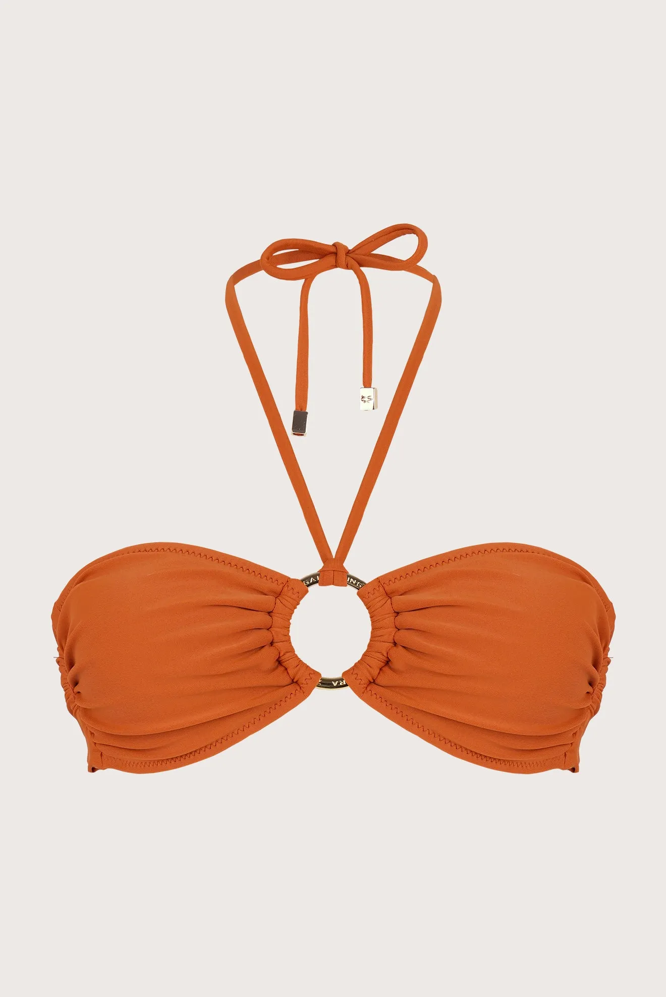 Strapless Bikini Top Fox Orange