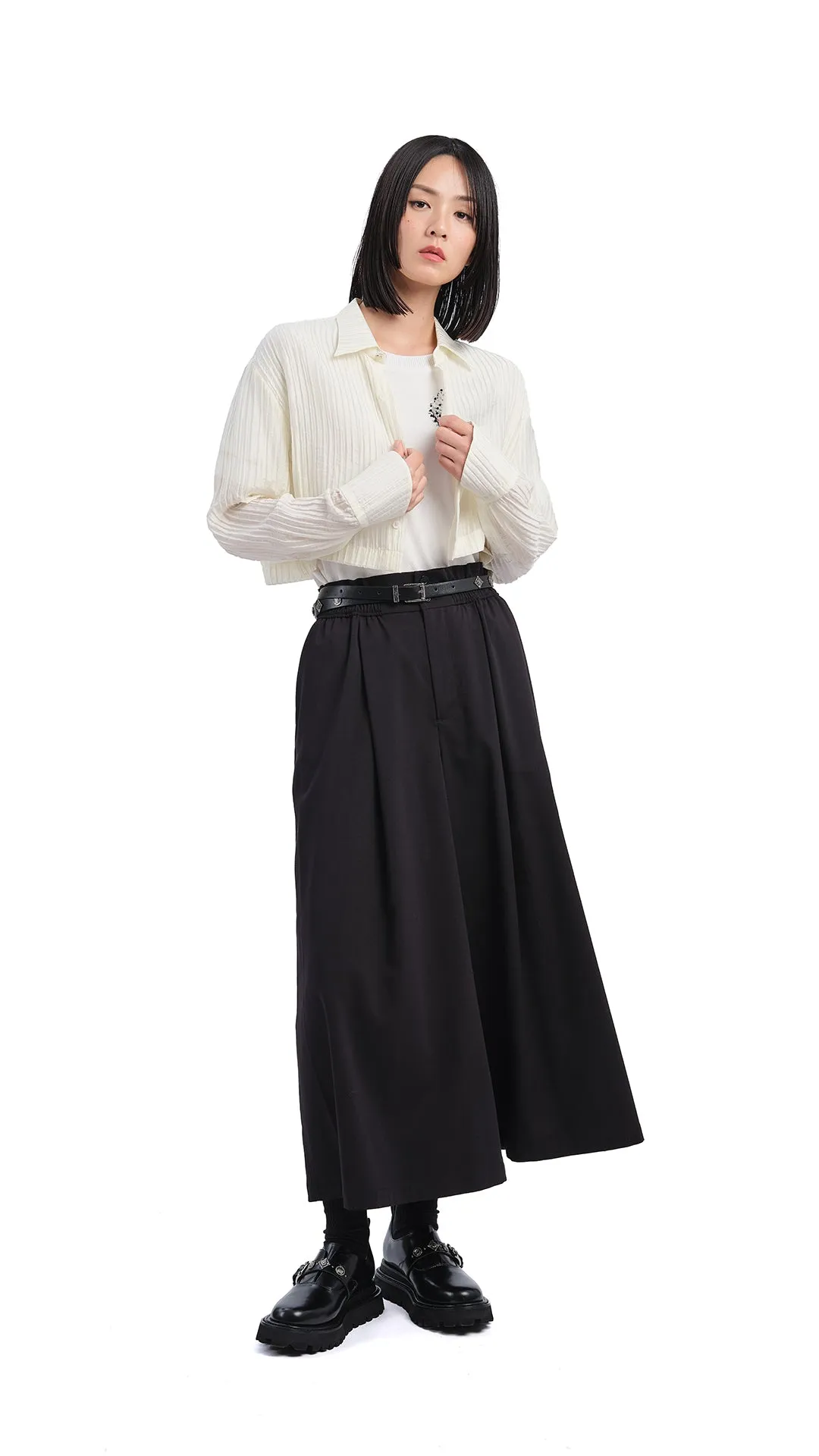 Textual Cropped Shirt
