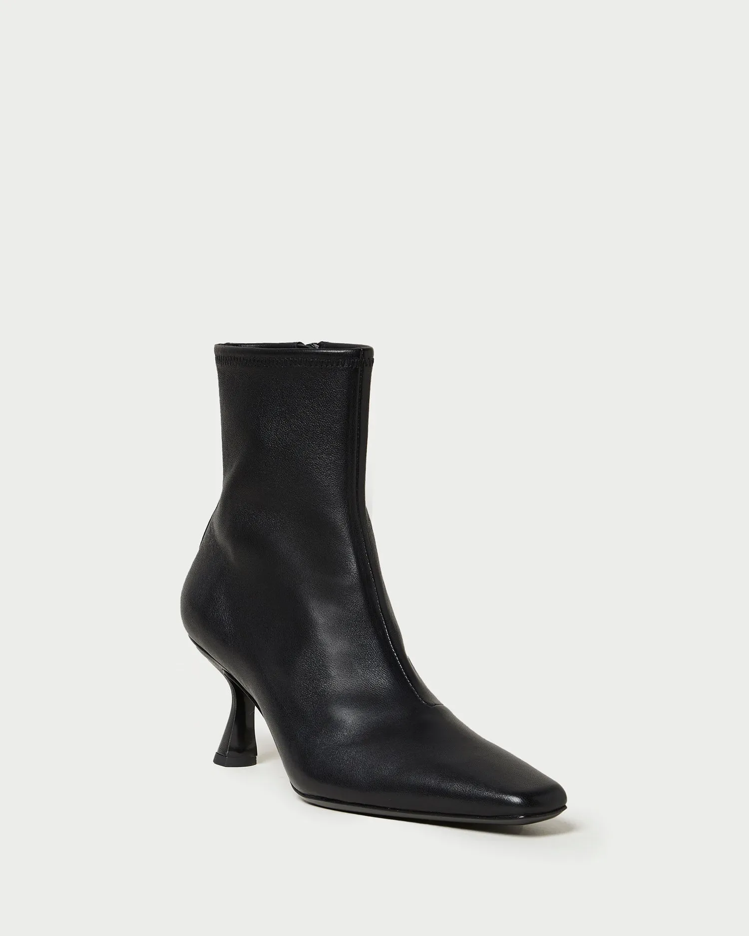 Thandy Black Curved Heel Bootie