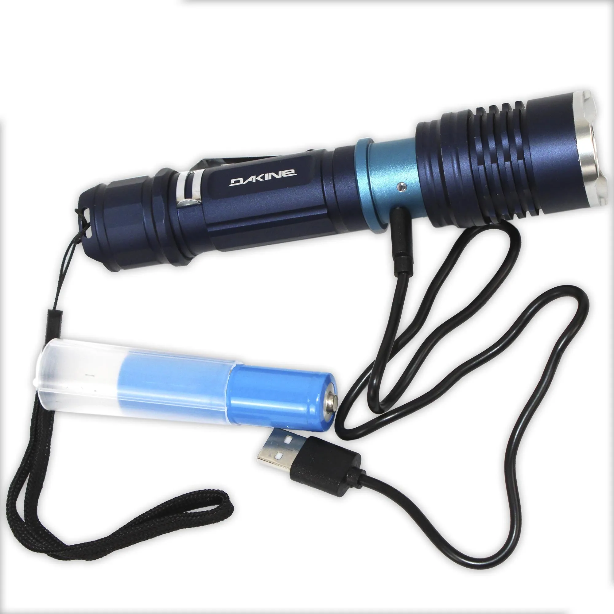 Torch Zoom Flashlight 300 Lumens - Navy