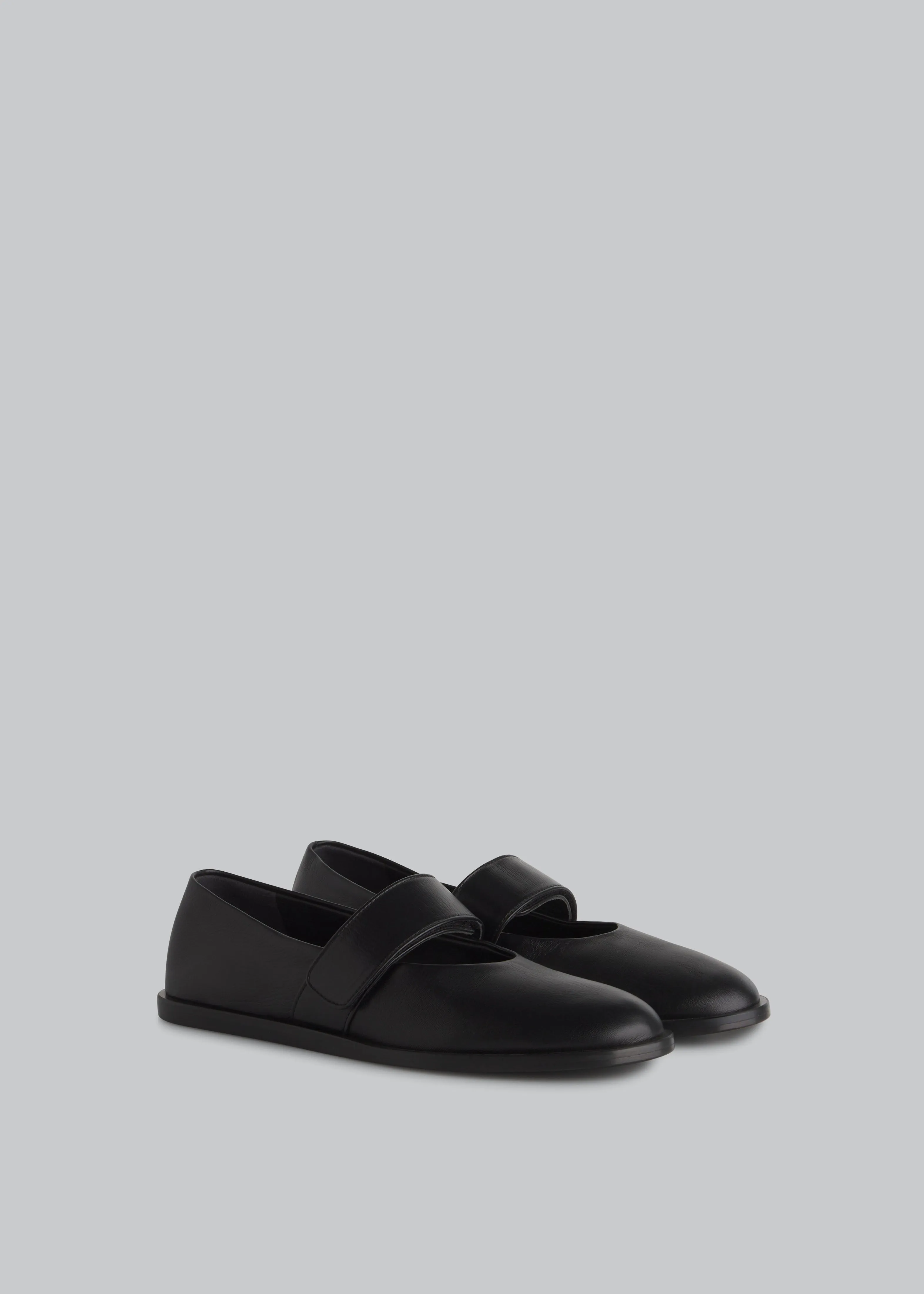 Velcro Mary Jane in Lambskin - Black