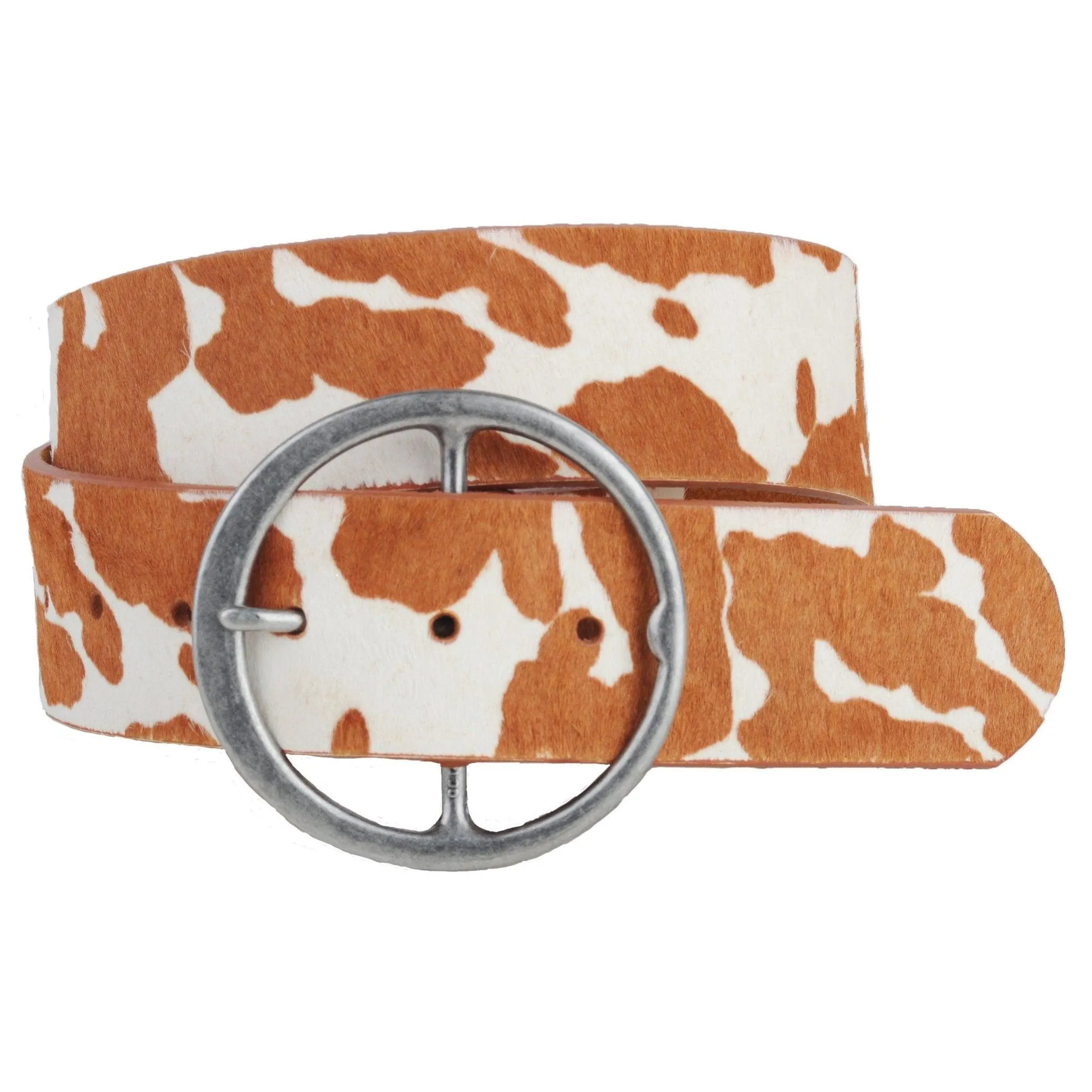 Wide Dalmatian Hide Belt