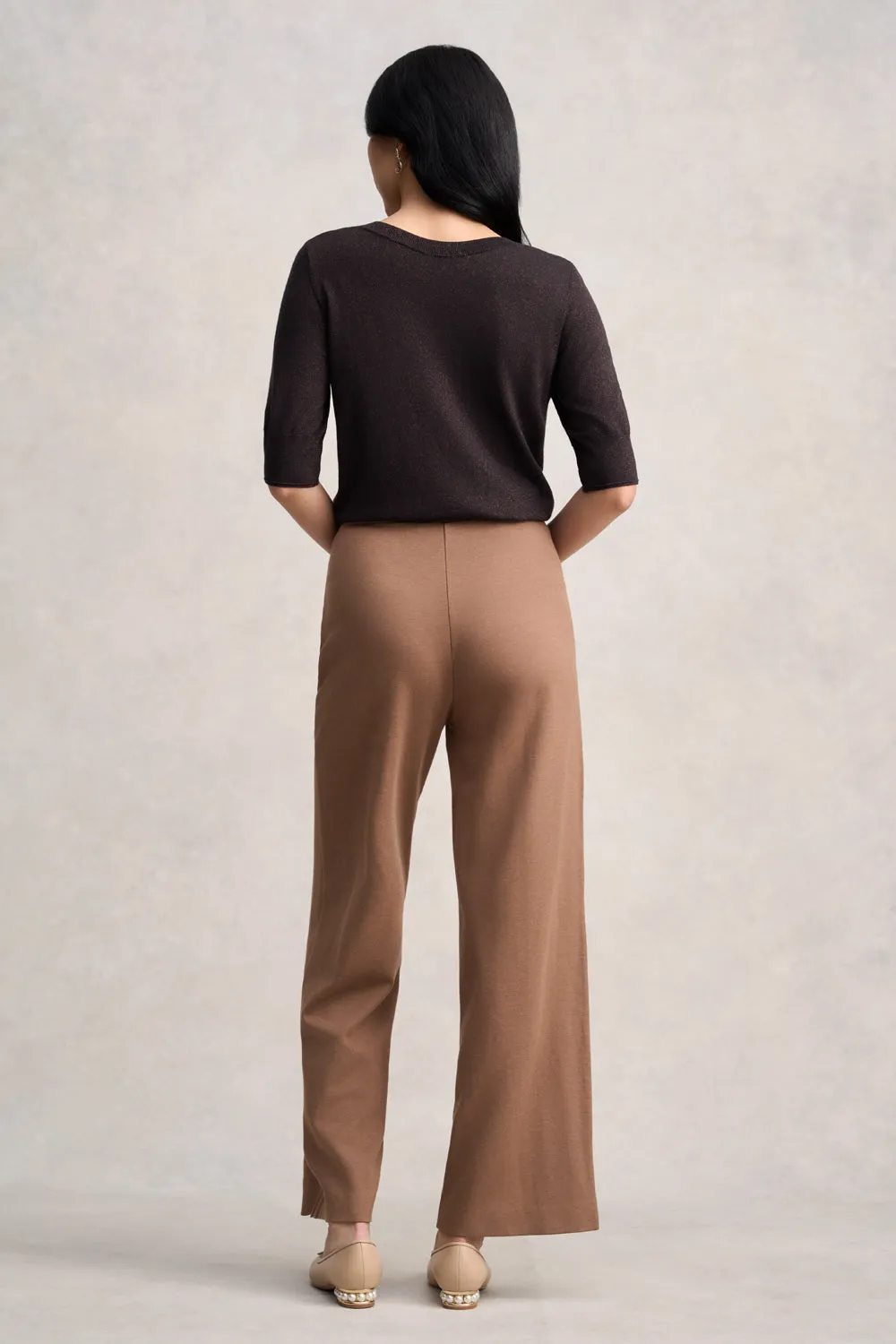 Wide Leg Pant - Camel