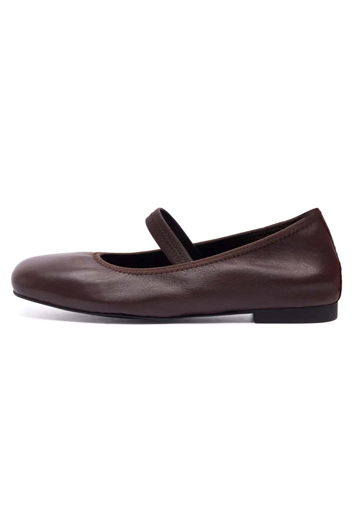 Woden Cath Chocolate Ballet Pump