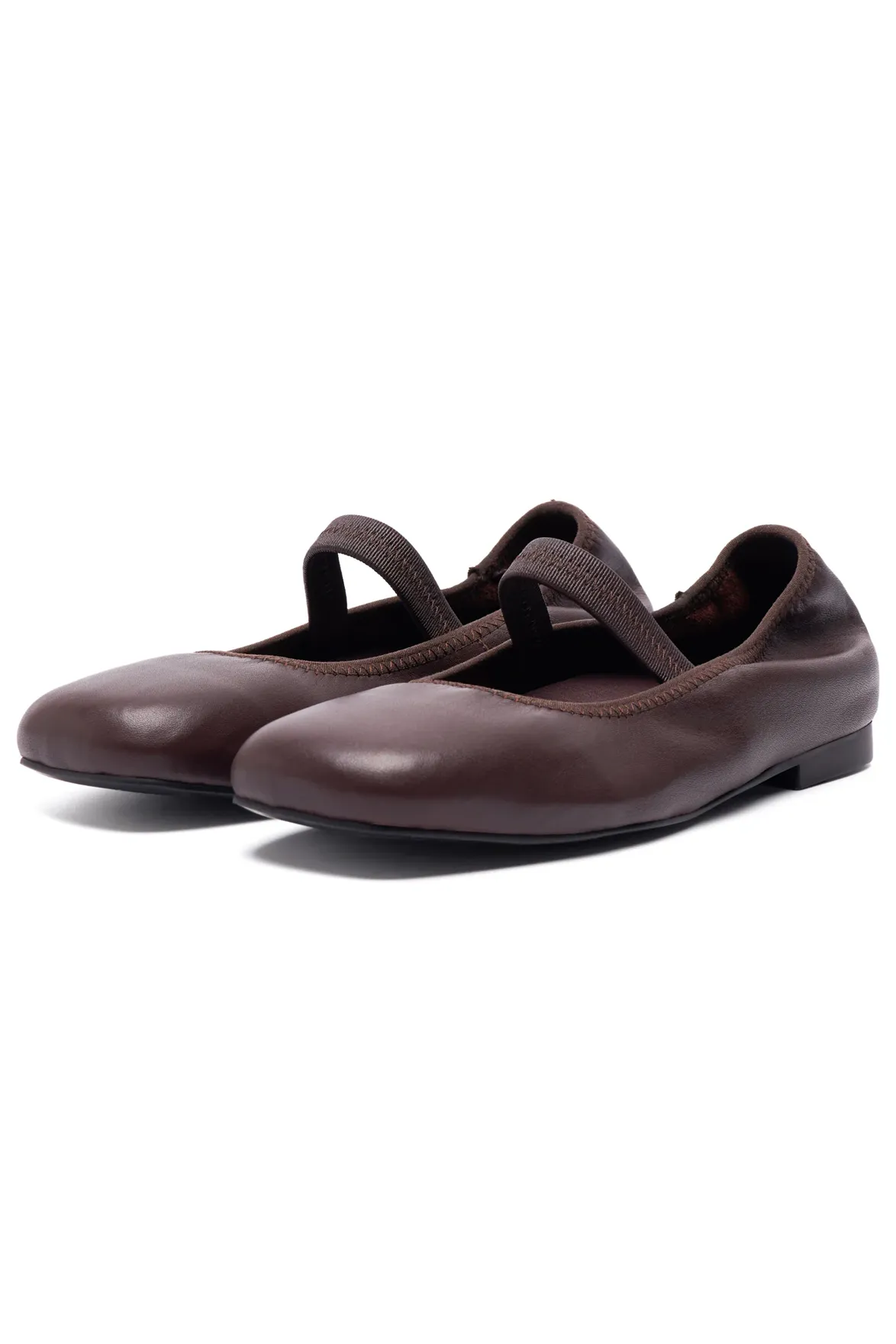 Woden Cath Chocolate Ballet Pump