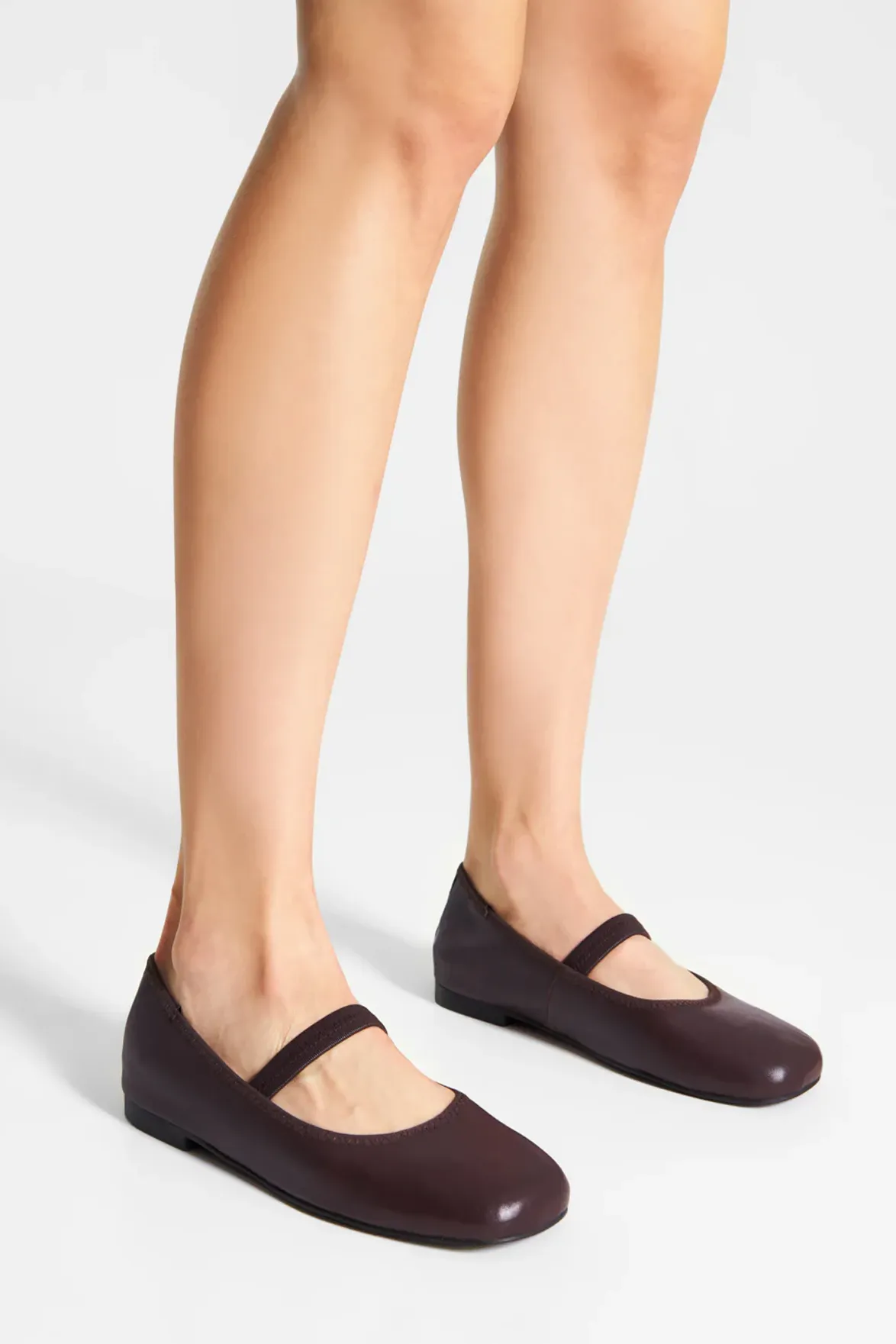 Woden Cath Chocolate Ballet Pump