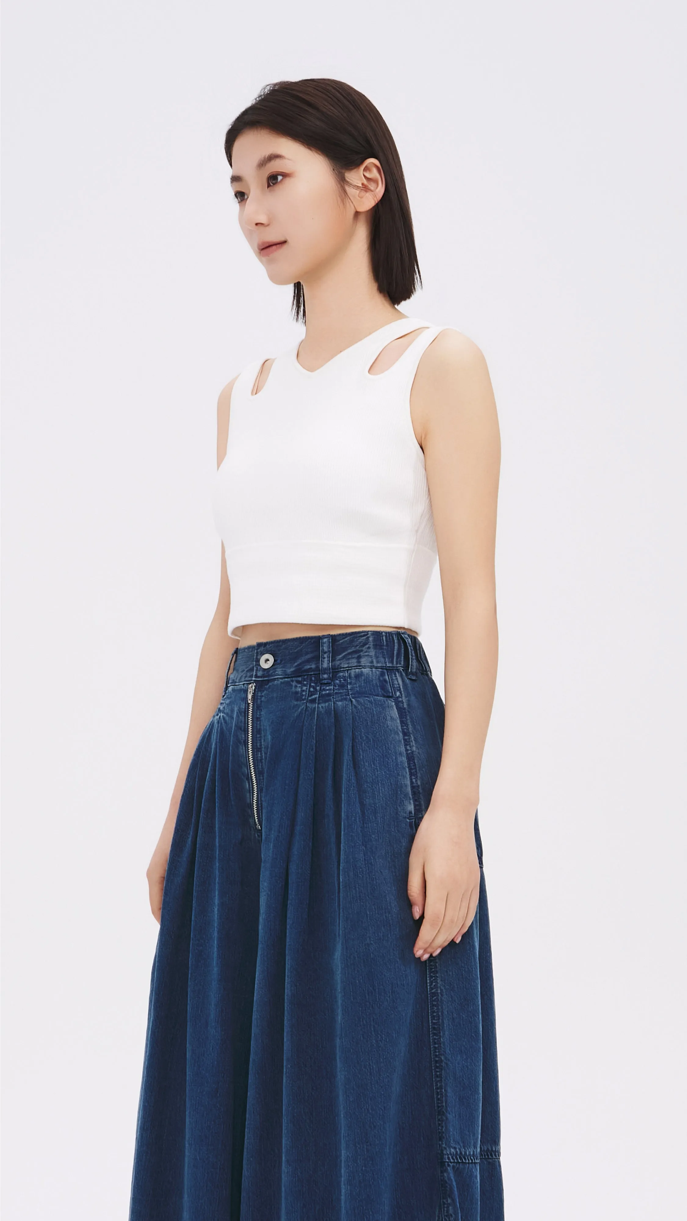 Y-Stripe Bra Top