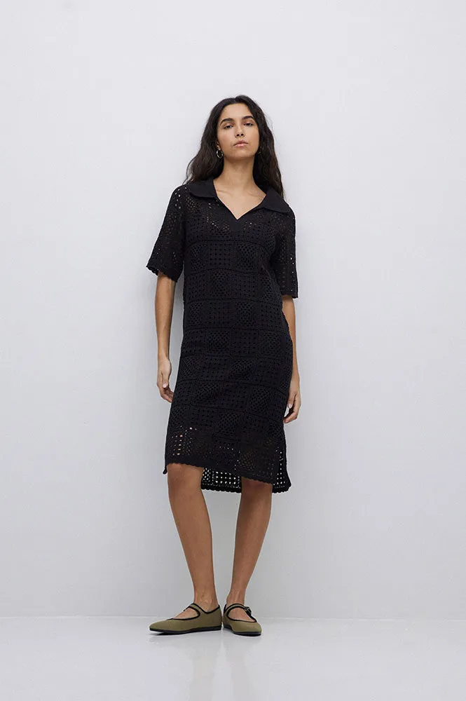 Yerse Sam Black Polo Dress