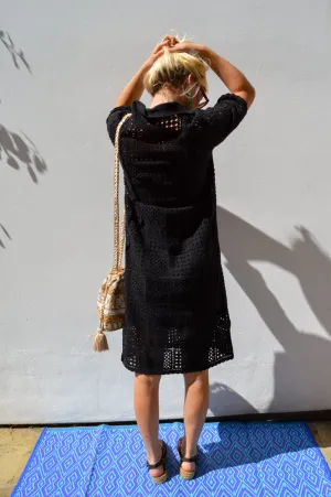 Yerse Sam Black Polo Dress