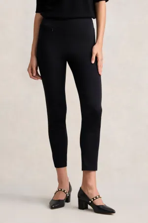 Zip Detail 7/8th Pant - Jet Black